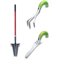 Venteo Désherbeur + cultivateur + pelle à manche xl ROOTSLAYER Outils de Jardin multifonction Facile d'utilisation Multicouleur