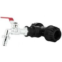 Kit couplage cuve - Raccord Té Ø32 mm + Robinet laiton chromé 15 mm