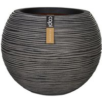 Capi Pot À Fleurs Nature Rib Rond 40 X 32 Cm Anthracite Kofz270