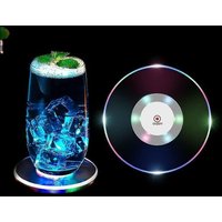 6 Sous-Verres Led Pour Boissons, Dessous De Verre Led Ultra-Minces-