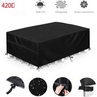 Housse Pour Salon De Jardin, Imperméable, Résistance Au Vent, Anti-Uv, Robuste En Tissu Oxford 420d Housse De Protection Pour Table, Housse De Table