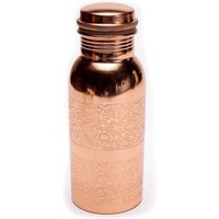 Bouteille En Cuivre Gravé Avec Bouchon À Vis - 500 Ml
