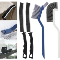 4 Pièces Brosse de Nettoyage des Interstices, Multifonctionnelle Brosse Nettoyage Salle de Bain, Brosse Joint Carrelage, Brosse a Joint Poils Durs