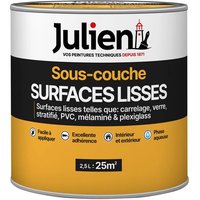 Sous-couche surfaces lisses ou difficiles, carrelage, verre, PVC Julien mat blanc 2,5 L