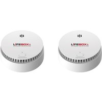 Détecteur de fumée Lifebox 10 ans interconnectable, 2 pièces