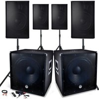 Système Sonorisation Complet 4800W, 4 Enceintes, 2 Subwoofers 18"/46cm