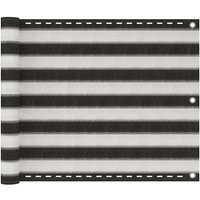 Vidaxl Écran De Balcon En Pehd 75x400 Cm Anthracite Et Blanc
