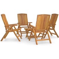 Vidaxl Salon De Jardin 5 Pcs Bois Massif De Teck
