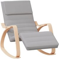 Vidaxl Chaise À Bascule Gris Clair Tissu