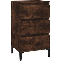 Vidaxl Table De Chevet Chêne Fumé 40x35x70 Cm Bois D'ingénierie