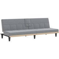 Vidaxl Canapé-Lit Avec Porte-Gobelets Gris Clair Tissu
