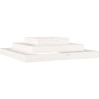 Vidaxl Jardinière Blanc 110x110x27 Cm Bois Massif De Pin