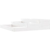 Vidaxl Jardinière Blanc 107x107x27 Cm Bois Massif De Pin