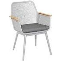 Fauteuil Repas De Jardin Maestro Alu Acc Teck+Galette Sunbrella - Blanc/119
