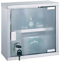 MSV Armoire Pharmacie à clé en Acier et Verre