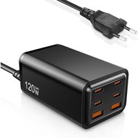 Chargeur Usb C Rapide,120w Chargeur Usb Multiple, 6 Ports Chargeur Type C Compatible Avec Ipad Pro/Air,Iphone 15 Pro Max/14 Pro