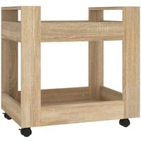 Vidaxl Chariot De Bureau Chêne Sonoma 60x45x60 Cm Bois D'ingénierie