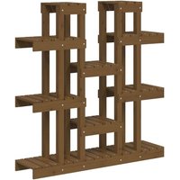 Vidaxl Support à Plantes Marron Miel 104,5x25x109,5 Cm Bois Massif Pin