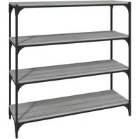 Vidaxl Bibliothèque Sonoma Gris 100x33x100 Cm Bois D'ingénierie Acier