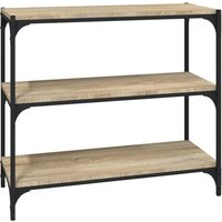 Vidaxl Bibliothèque Chêne Sonoma 80x33x70,5 Cm Bois D'ingénierie Acier