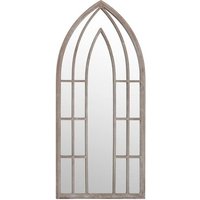 Vidaxl Miroir De Jardin Sable 100x45cm Fer Pour Utilisation Extã©Rieure
