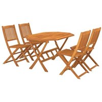 Vidaxl Mobilier À Dîner De Jardin 5 Pcs Bois D'acacia Solide