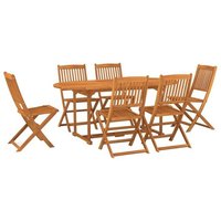 Vidaxl Ensemble À Manger De Jardin 7 Pcs Bois D'acacia Massif