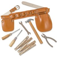 Dress Up America Jeu de ceinture d'outil de menuiserie de jeu d'imitation Outil de menuiserie de 7 pièce pour l'âge 8+
