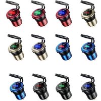 Ports Usb Type-C Avec Affichage De La Tension Pour Touristes Chargeur Rapide Pd Pour Voiture Suv Moto Camion Bateau Bus Montres Rl 90w