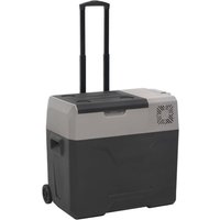 Vidaxl Glacière Avec Roue Et Poignée Noir Et Gris 40 L Polypropylène