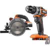 Pack AEG Perceuse à percussion - Scie circulaire - 18 V - Subcompact - Brushless