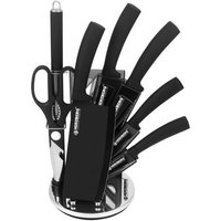 Set De Couteaux Avec Support 8 Pièces Noir Herzberg Hgmsn8blk