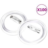 Kit De Badges À Bouton Avec Épingles 100 Sets Acrylique 44 Mm