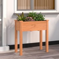 Vidaxl Jardinière Avec Doublure Marron 71x37x76cm Bois Massif De Sapin