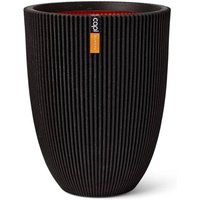 Capi Vase Élégant Groove 46x58 Cm Noir