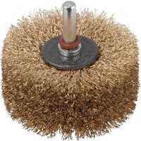 Brosse à structurer le bois, en acier laitonné, tige 8 mm