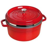Staub Cocotte Ronde Avec Panier Vapeur 26 Cm Cerise