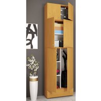 Vcm Armoire À Balais En Bois Aspirateur Armoire De Nettoyage Armoire De Ménage Tiroir Lona Sa Armoire À Balais En Bois Aspirateur Armoire De