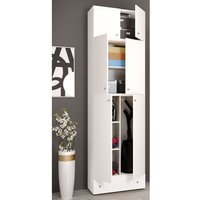 Vcm Armoire À Balais En Bois Aspirateur Armoire De Nettoyage Armoire De Ménage Tiroir Lona Sa Armoire À Balais En Bois Aspirateur Armoire De