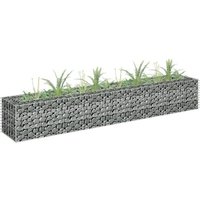 vidaXL Lit surélevé à gabion Acier galvanisé 180x30x30 cm