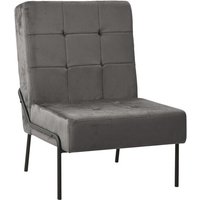 Vidaxl Chaise De Relaxation 65x79x87 Cm Gris Foncã© Velours