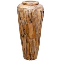 Vidaxl Vase De Dã©Coration 40 X 80 Cm Bois De Teck Solide