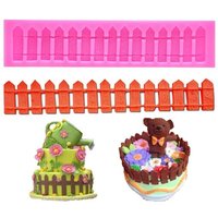 Moule À Fondant En Silicone, Piquet De Jardin, Clôture, Garniture De Cupcake, Argile, Bonbons, Chocolat, Gomme, Outil De Décoration De Bordure De