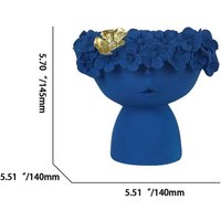 Vase À Tête En Résine, Sculpture, Décoration De Maison, Maquillage, Brosse, Boîte De Rangement, Pot De Fleur Nordique, Vase De Table, Décor Artistique
