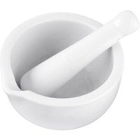 Fackelmann 45442 Mortier Et Pilon, Mortier Pilon Cuisine, Cuisine Accessoires, Mortiers Et Pilons, Ustensiles De Cuisine, Porcelaine, 11,5 X 6,5 Cm