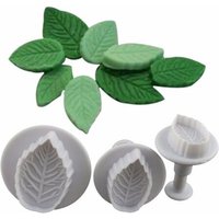 Gâteau Cuit A La Vapeur Bun Décoration Rose Feuille Printemps Presse Moule 3 Pieces Ensemble Outils De Cuisson