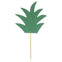 Ananas Feuille Gâteau Carte Fete D'anniversaire Mariage Vacances Papier Décoration Drapeau Prix Unique, Vert