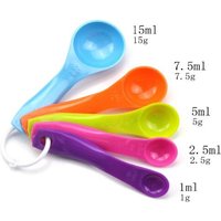 Couleur 5 Pieces Ensemble Cuillere A Mesurer Millilitre Cuillere Assaisonnement Cuillere Gadget De Cuisson Cj07059