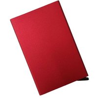 Porte-Carte De Crédit Pop-Up Automatique Porte-Carte De Visite Porte-Carte En Alliage D'aluminium Porte-Carte Bancaire Clip En Métal, Rouge