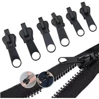 Fix A Zipper Tirette A Glissiere Multifonctionnelle Accessoires De Vetements Trois Tailles Au Total 6 Pieces Jj11112, Noir - 0 # - -